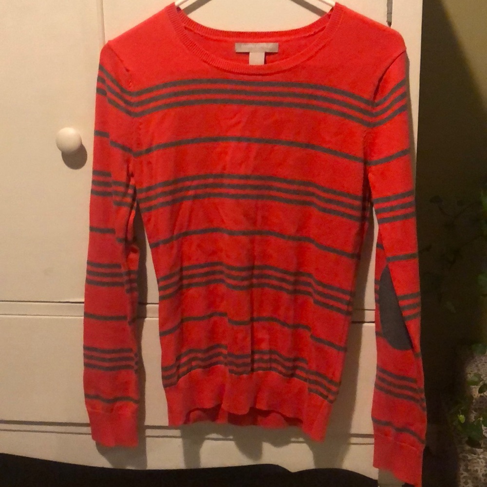 Banana republic orange and gray sweater
